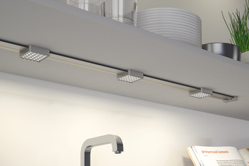 Surface mounted downlight, Rail system, 3 lights, LED 3006 – Loox, 3x1.8 W, aluminium, 24 V