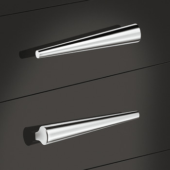Furniture handle, Finger pull handle, zinc alloy, many design variants