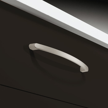 Furniture handle, D handle, zinc alloy, curved