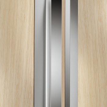 Vertical recessed grip profile, Aluminium, for handle-less front appearance