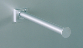 Clothes hanger rail, Single store fixture system, straight