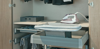 Ironing board, installation in drawer