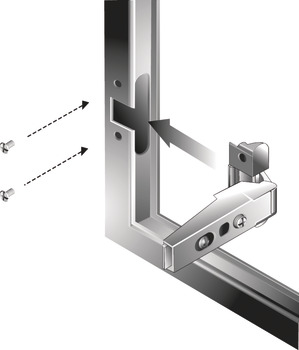 Concealed Cup Hinge, Häfele Duomatic 105°, full overlay mounting