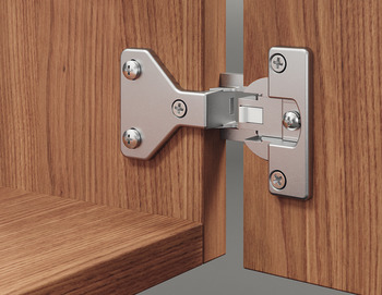 Architectural hinge, Aximat 100 A, for full overlay mounting, 6 mm gap