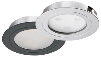 Recess/surface mounted downlight, Round/triangular, Häfele Loox LED 4009, aluminium, 350 mA
