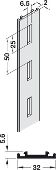 Gap profile, Häfele Keku, perforated