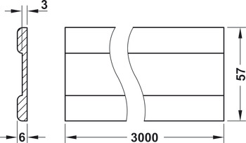 Gap profile, Keku, for panels