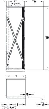 Wooden pivot sliding doors, Hawa Concepta 25/30/50, set