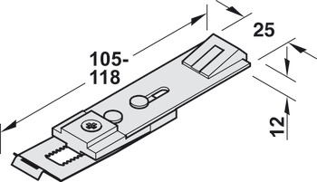hold-open insert, For retro-fitting into guide rail