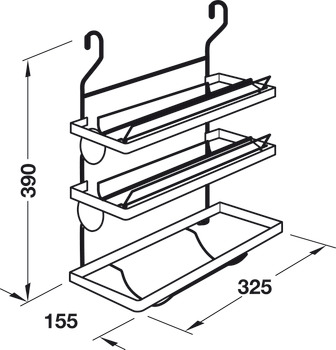 Kitchen roll holder, Steel railing system