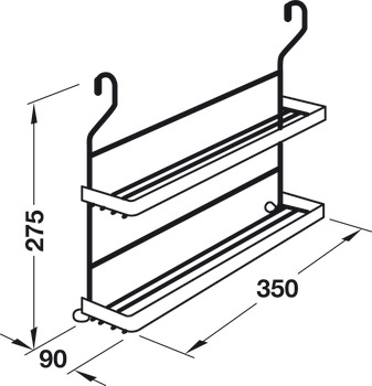Spice rack, Kesseböhmer Linero, railing system