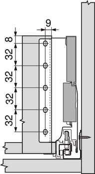 Drawer sides, Blum Tandembox antaro, system height M, drawer side height 83 mm
