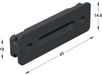 Panel clip, for Häfele AXILO™ 78 plinth adjusting fitting system