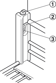Pull-out, installation behind hinged doors, roller bearing guided, pull-out wire shelf
