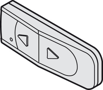 1-channel hand transmitter, For 1-leaf sliding doors or 2-leaf synchronized running sliding doors