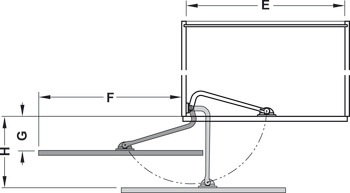 Door opening mechanism, Motion 40/50 FB, for wooden doors