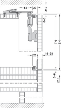 Wooden pivot sliding doors, HAWA Folding Concepta 25, set