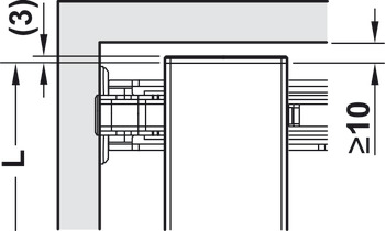 Individual hinge for door opening mechanism, Swingfront 17 FB, for wooden doors