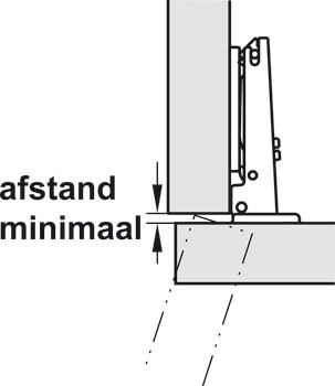 Concealed Cup Hinge, Häfele Duomatic 94°, for thick doors and profile doors up to 35 mm, full overlay mounting