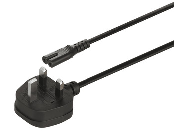 Mains lead, for small appliances with input C8 250 V
