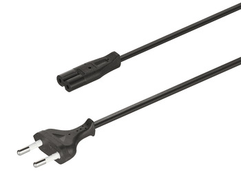 Mains lead, C7 small device socket for C8 input