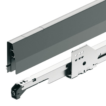 Drawer side runner system, Häfele Matrix Box P35, drawer side height 92 mm, load bearing capacity 35 kg