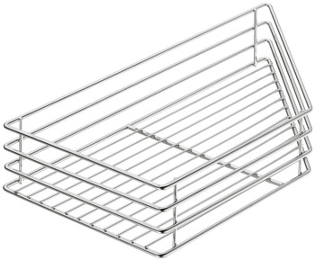Wire basket, for kitchen cabinets, dimensions (W x D x H): 228 x 467 x 74 mm