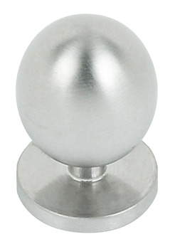 Furniture knob, Stainless steel, round