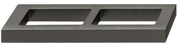 Finger pull handle, zinc alloy, width 104 mm, straight-edged
