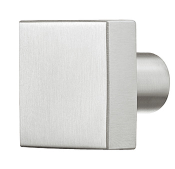 Furniture knob, Stainless steel, straight-edged, square