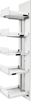 Pull-out fitting, Kesseböhmer Convoy Centro Door front fixing pull out larder unit