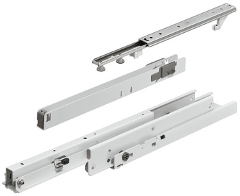 Pull-out cabinet runners, Full extension, load bearing capacity up to 120 kg, steel/plastic