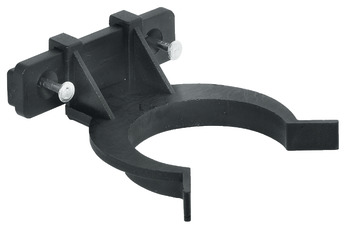Plinth panel clip, with panel holder, for rectangular glide