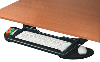 Extending Keyboard Tray, With 2 interchangeable swivel trays