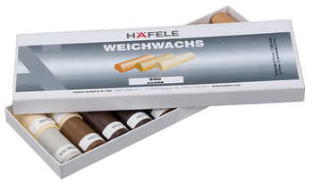 Soft wax assortment, Häfele, for touching up/repairing, surface products