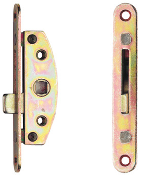 with Mortice and Hook Plates, Reversible, Brass