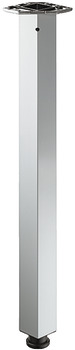 Table leg, Rondella, stainless steel, square, straight, with plate