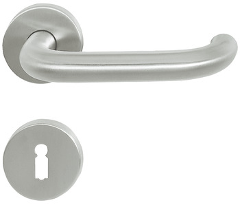 Door handle set, stainless steel, Startec, Saria, rose