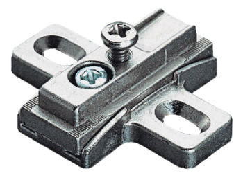 Slide-on mounting plate with angle, Häfele Duomatic A, for corner applications from –7.5° to +7.5°
