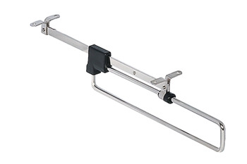 Extending wardrobe rail, For screw fixing beneath shelves or cabinet top panels, load bearing capacity 4–8 kg