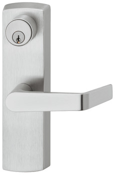 Lever handle, on backplate with standard cylinder