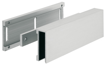 Mounting bracket, U-shape, for glass doors