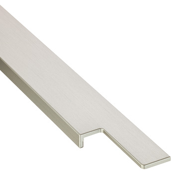 Handle profile, Handle installed across the entire width of the cabinet, aluminium, straight-edged
